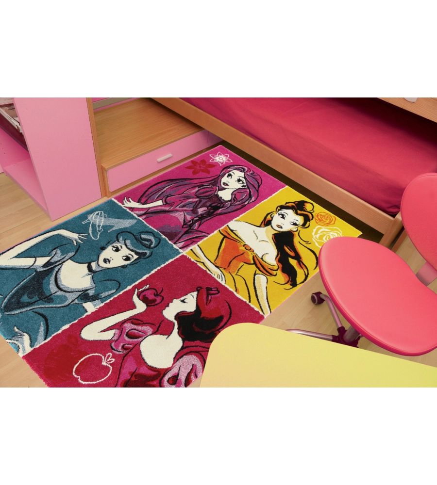 TAPPETO "DISNEY PRINCESS" MULTICOLOR, 133X190 CM